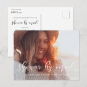 Einfache und elegante Baby-Dusche per E-Mail Foto Postkarte (Vorne/Hinten)