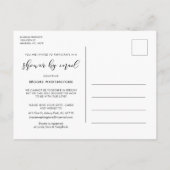 Einfache und elegante Baby-Dusche per E-Mail Foto Postkarte (Rückseite)