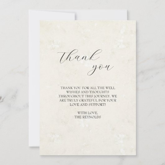 Einfache und elegante Baby Foto Birth Ankündigung (Rückseite)