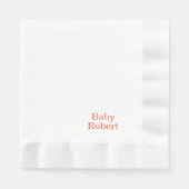 Einfache und elegante Babydusche Serviette (Vorderseite)