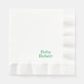 Einfache und elegante Babydusche Serviette (Vorderseite)