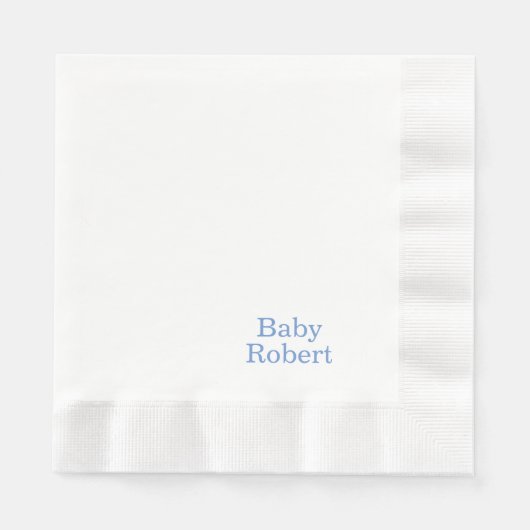 Einfache und elegante Babydusche Serviette (Vorderseite)