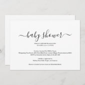 Einfache und elegante Babyparty-Einladung Einladung (Vorne/Hinten)