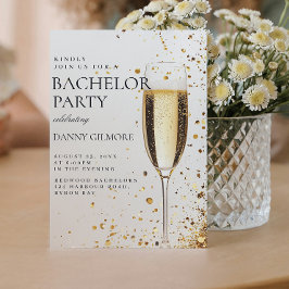 Einfache und elegante Bachelor Party Einladung