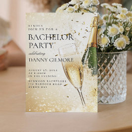 Einfache und elegante Bachelor Party Einladung