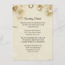 Einfache und elegante Beige Hochzeitskarte