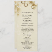 Einfache und elegante Beige Wedding Programm (Vorne/Hinten)