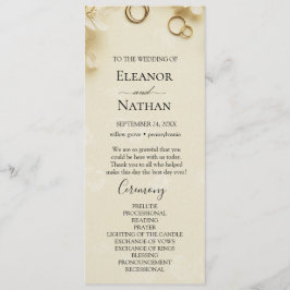 Einfache und elegante Beige Wedding Programm