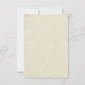 Einfache und elegante Beige Wedding Response Card RSVP Karte (Rückseite)