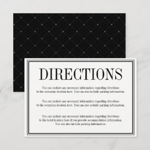 Einfache und elegante Beilagekarte mit Anweisungen Einladung