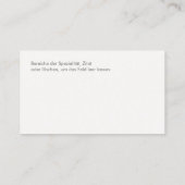 Einfache und elegante berufliche Psychiater Visitenkarte (Rückseite)