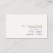 Einfache und elegante berufliche Psychiater Visitenkarte (Vorderseite)