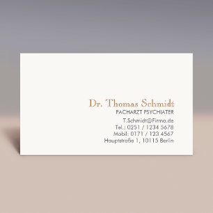 Einfache und elegante berufliche Psychiater Visitenkarte