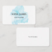 Einfache und elegante Black and Blue Visitenkarte (Vorne/Hinten)