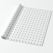 Einfache und elegante blaue und weiße Polka-Punkte Geschenkpapier (Ungerollt)