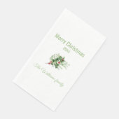 Einfache und elegante botanische Weihnachten Napki Serviette (Ecke)