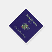 Einfache und elegante botanische Weihnachten Serviette (Ecke)