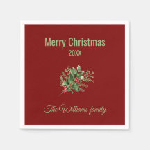 Einfache und elegante botanische Weihnachten