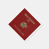 Einfache und elegante botanische Weihnachten Serviette (Ecke)