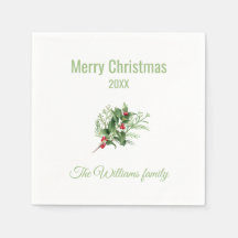 Einfache und elegante botanische Weihnachten