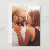 Einfache und elegante Braun-Foto-Hochzeit Einladung (Rückseite)