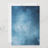 Einfache und elegante dunkelblaue Bachelor Party Einladung (Rückseite)