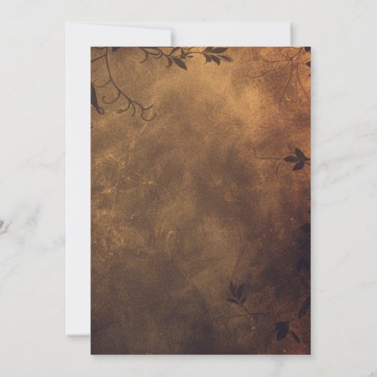 Einfache und elegante dunkle Flora Bachelor Party Einladung (Rückseite)