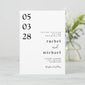 Einfache und elegante Einladung (Stehend Vorderseite)