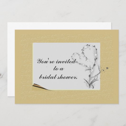 Einfache und elegante Einladung (Vorne/Hinten)