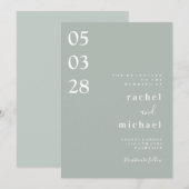 Einfache und elegante Einladung (Vorne/Hinten)