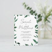 Einfache und elegante Einladung zum Hochzeitsfeier (Stehend Vorderseite)