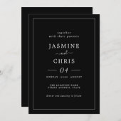 Einfache und elegante Einladung zur Hochzeit (Vorne/Hinten)