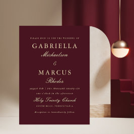 Einfache und elegante Einladung zur Hochzeit in Bu