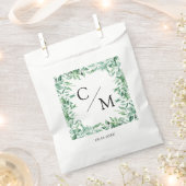 Einfache und elegante Eukalyptus auf Monogramm Geschenktütchen (Ausgeschnitten)