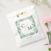 Einfache und elegante Eukalyptus auf Monogramm Geschenktütchen (Versiegelt)