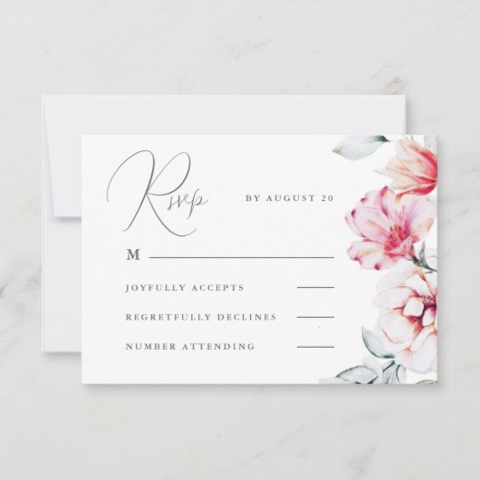 Einfache und elegante farbenfrohe UAwg RSVP Karte (Vorderseite)