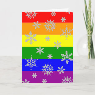 Einfache und elegante Gay-Weihnachtskarte Feiertagskarte