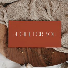 Einfache und elegante Geschenkgutscheine