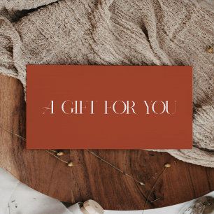 Einfache und elegante Geschenkgutscheine