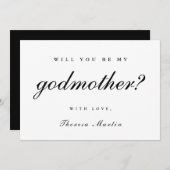 Einfache und elegante Godmatt Vorschlag Black Einladung (Vorne/Hinten)