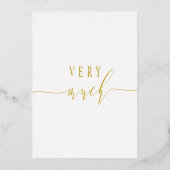 Einfache und elegante Goldfolie Danke Karte (Rückseite)