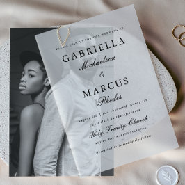 Einfache und elegante Hochzeit Pergament Einladungen