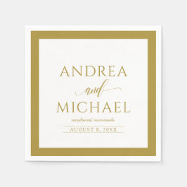 Einfache und elegante Hochzeitscocktail Napkins (G Serviette