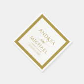 Einfache und elegante Hochzeitscocktail Napkins (G Serviette (Ecke)