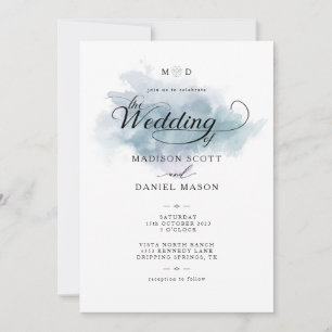 Einfache und elegante Hochzeitseinladung Einladung