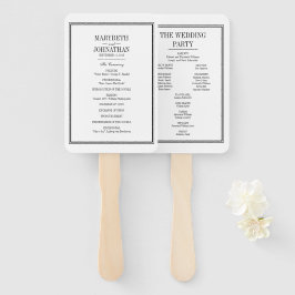 Einfache und elegante Hochzeitsfeier Fan Fächer