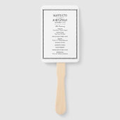 Einfache und elegante Hochzeitsfeier Fan Fächer (Vorderseite)