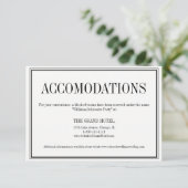 Einfache und elegante Hochzeitskarte Begleitkarte (Stehend Vorderseite)