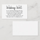 Einfache und elegante Hochzeitskarten Visitenkarte (Vorne/Hinten)