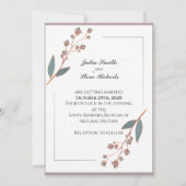 Einfache und elegante Hochzeitsreise Einladung (Vorderseite)